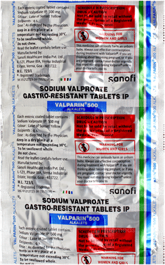 Valparin 500 Alkalets Tablet 10 Valparin 500 Alkalets Tablet 10